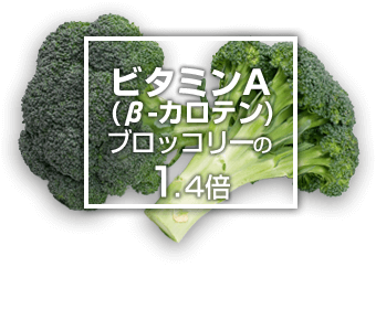 サジージュースのビタミンA(β-カロテン)含有量はブロッコリーの1.4倍