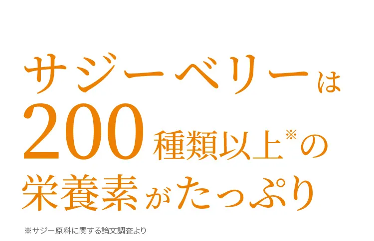 サジーベリーは200種類以上の栄養素がたっぷり