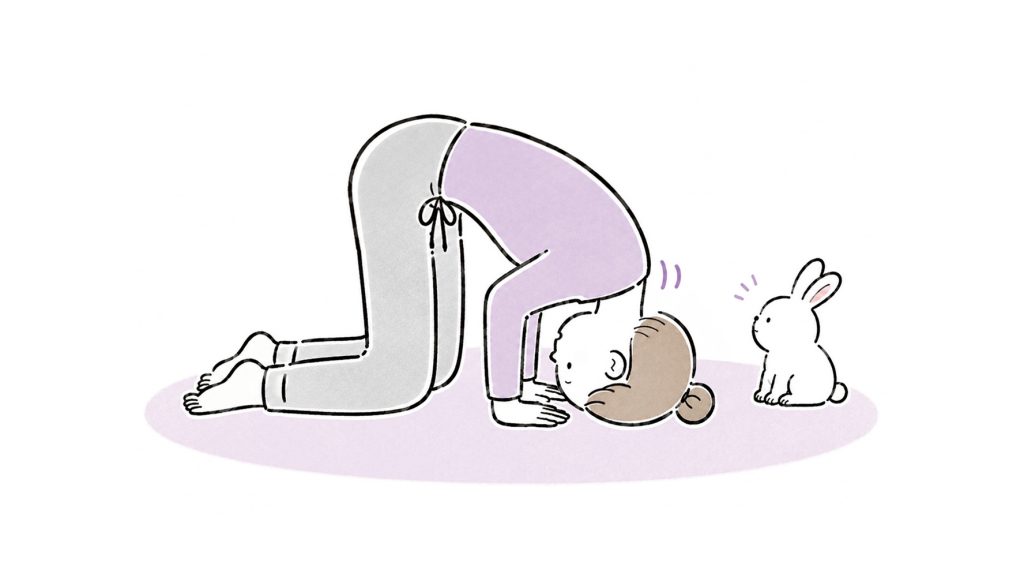 ③ 【頭のモヤモヤをすっきり】うさぎのくるんとポーズ