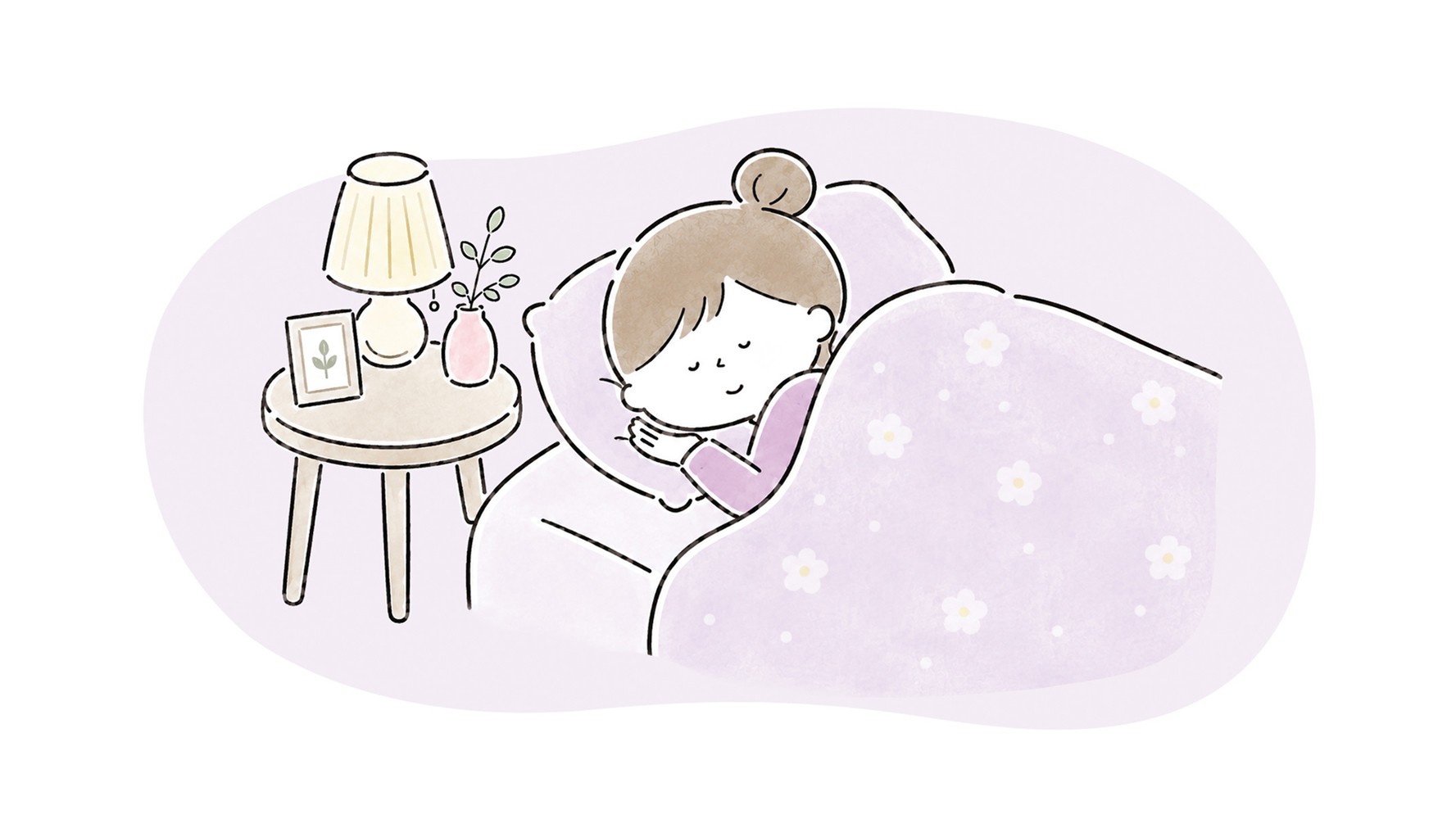 がんばった自分のからだに「今日もありがとう」と伝えて、あとはお布団にくるまるだけ。 今夜もあなたが、ぐっすり安心して眠れますように。